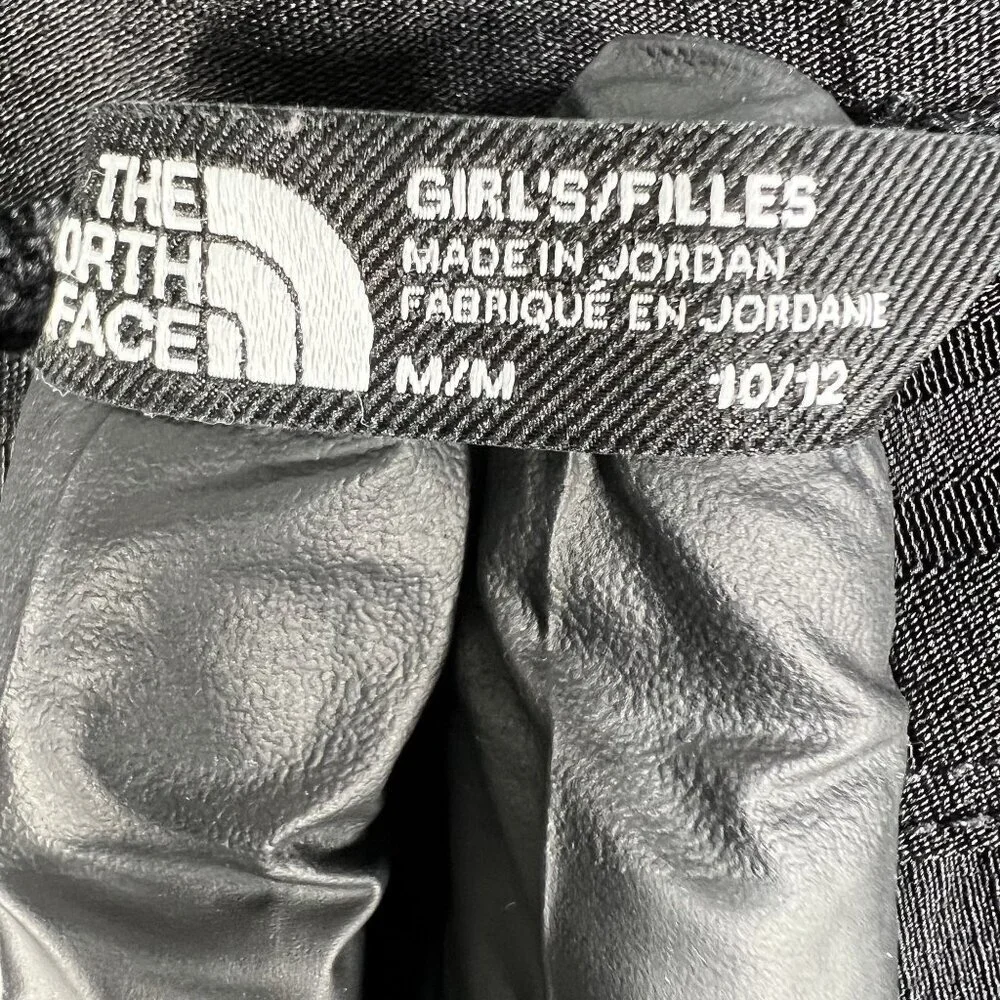 The North Face Girls Medium 10/12 Black  Jogger Sweatpants Pockets Branded Waist